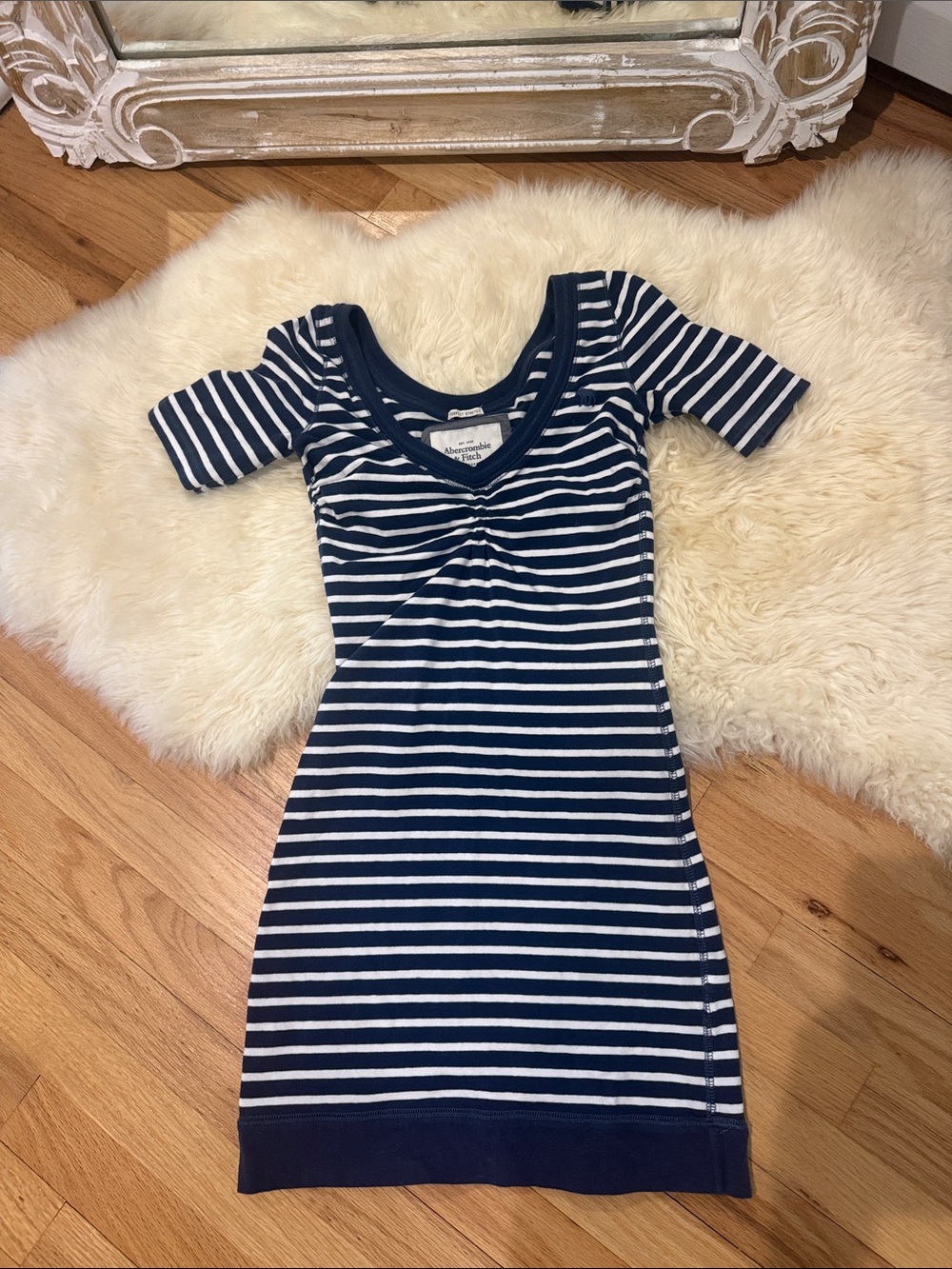 Abercrombie & Fitch Navy and White Striped Vintage dress